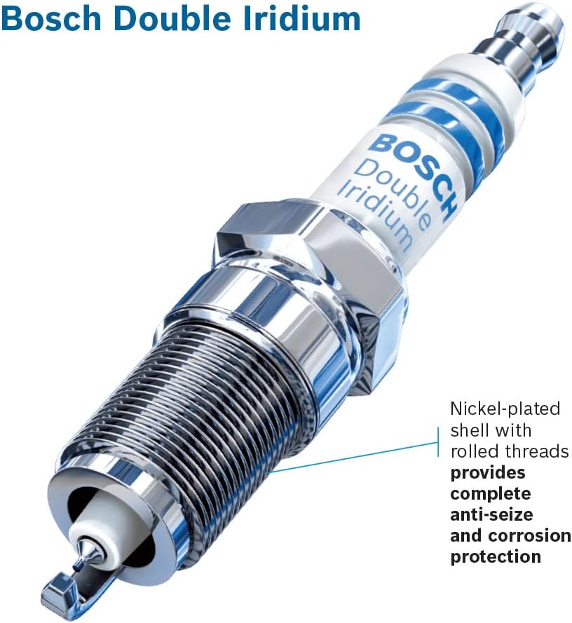 BOSCH 9621 OE Fine Wire Double Iridium Spark Plug - Pack of 4